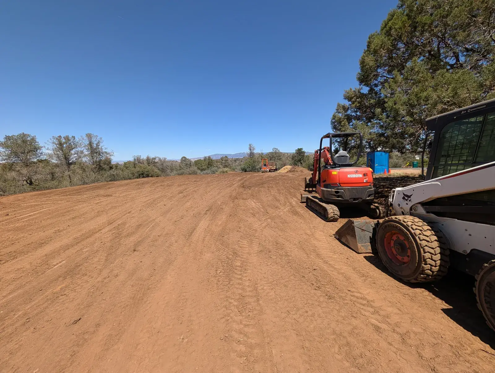 Site preparation and grading on a rural Yavapai County lot by Carlson Construction